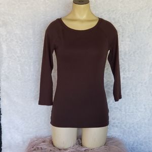 Brown GAP Elbow Length Tee